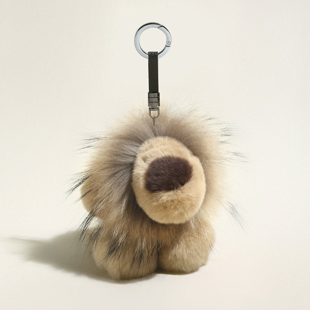 Fluffy Lion Plushie Bag Charm